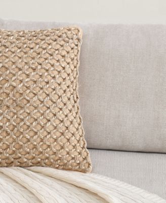 Jada Jute Decorative Pillow, 20" x 20"