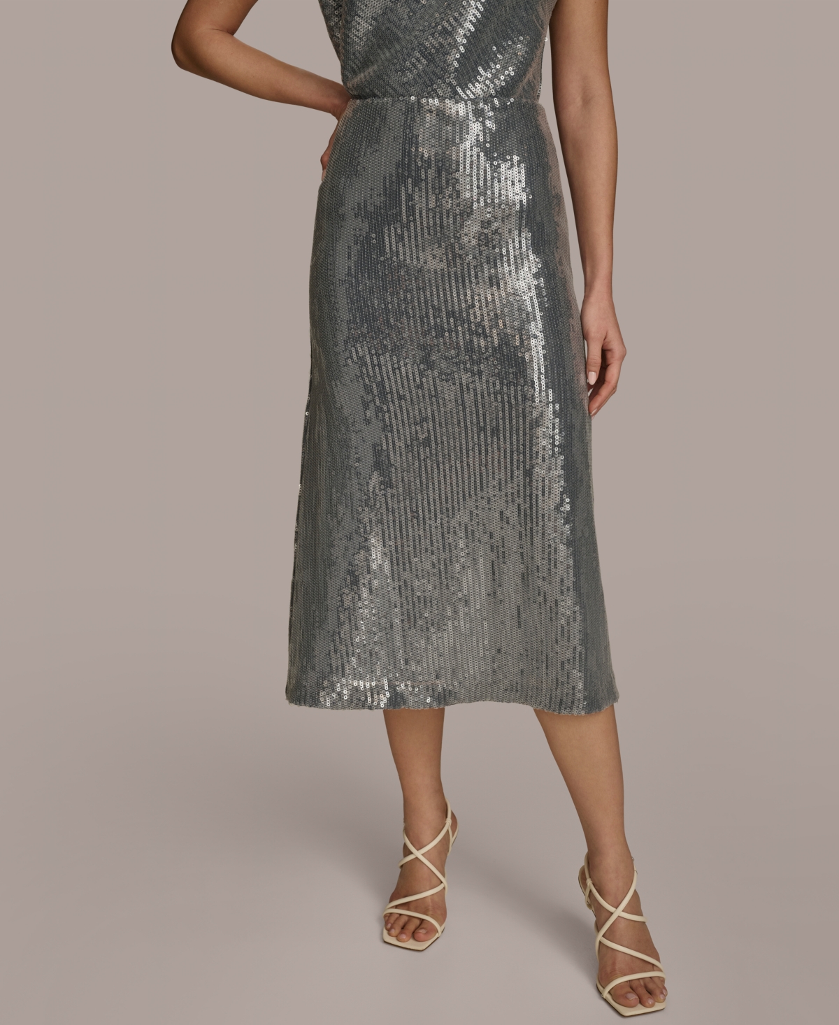 Women's Sequin Midi Skirt - Storm