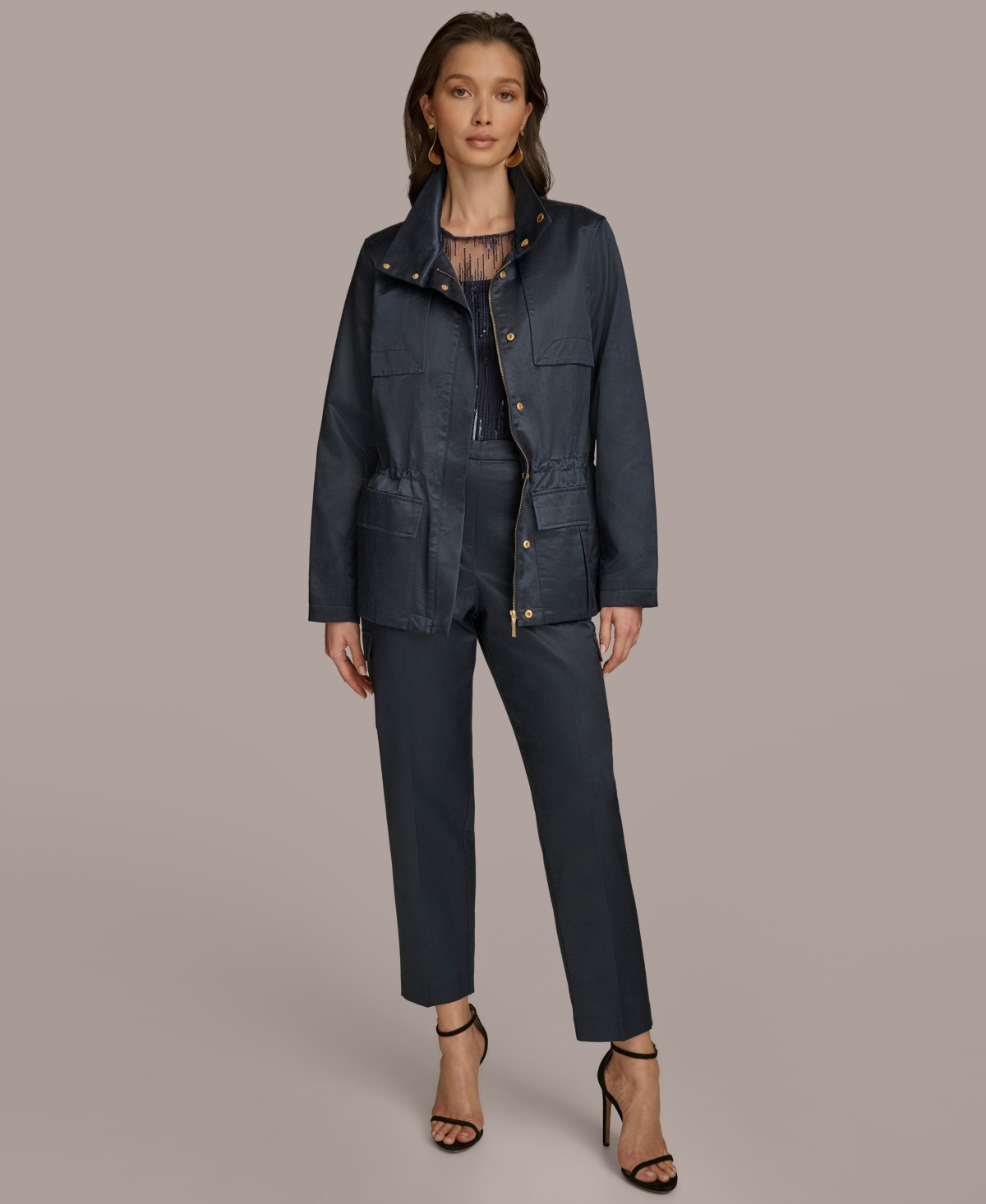 Donna Karan New York Women's Satin Cargo Pants