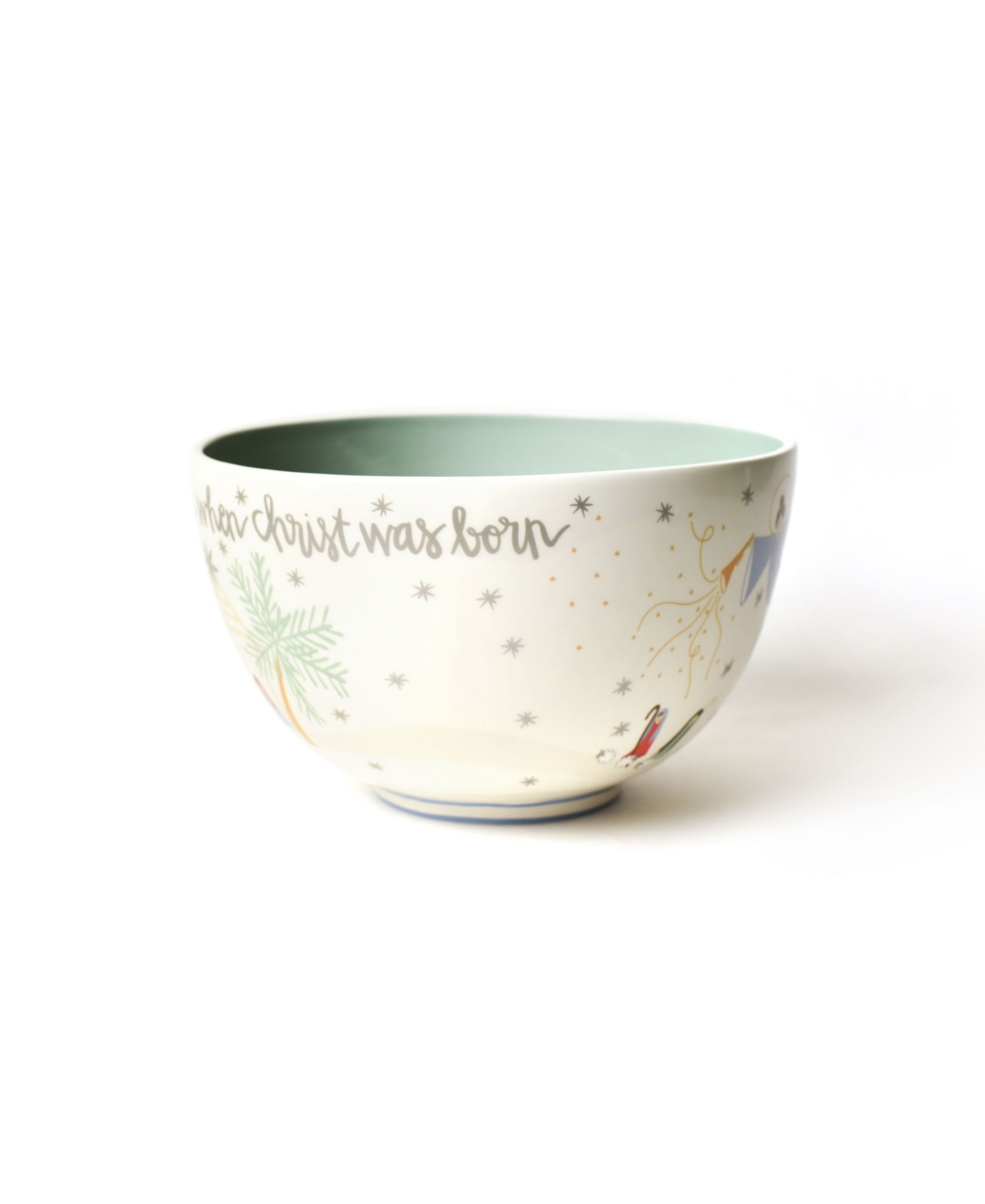 Coton Colors O Holy Night In Color Footed Bowl In White