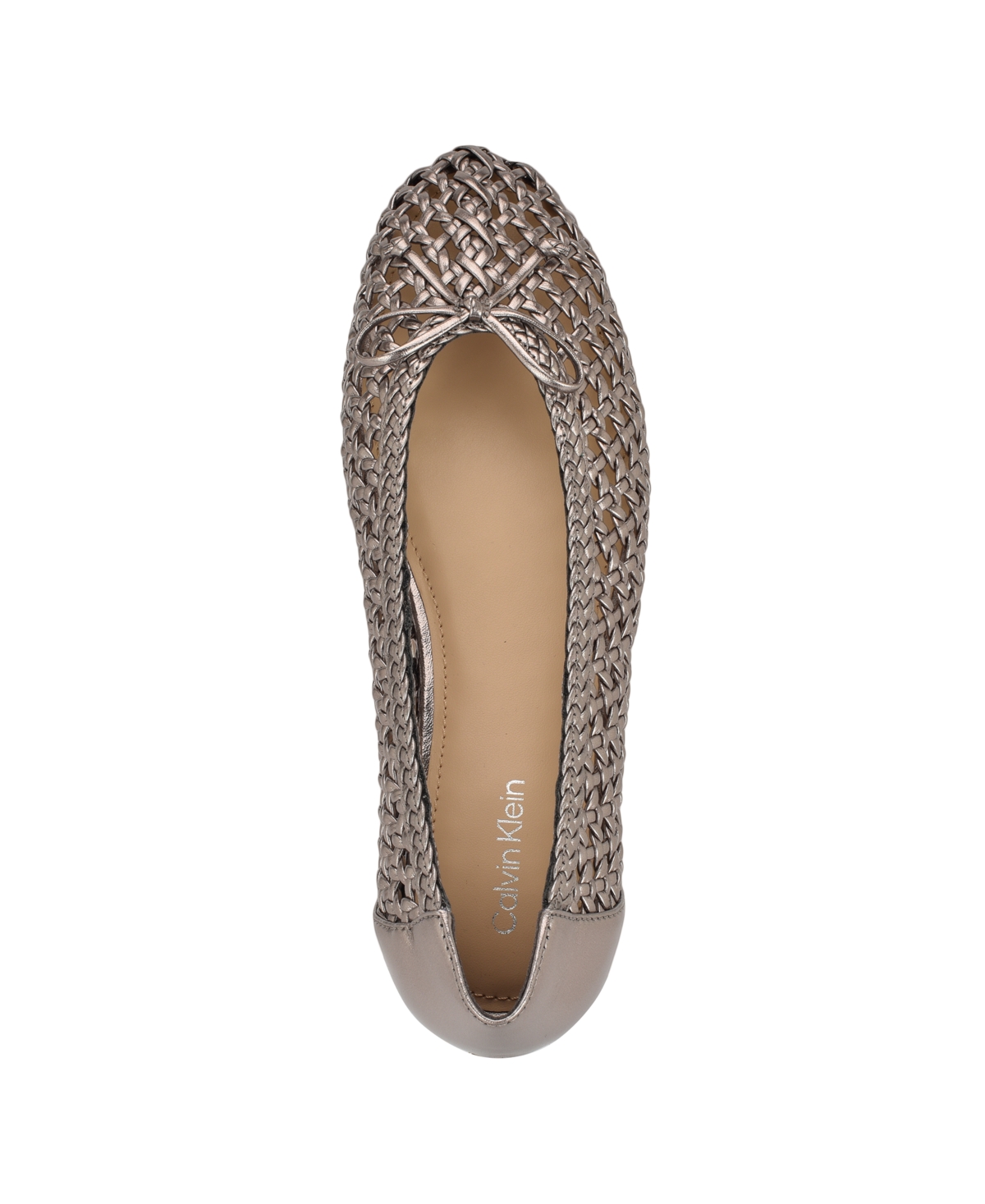 Calvin Klein Zatoria Ballet Flat In Pewter