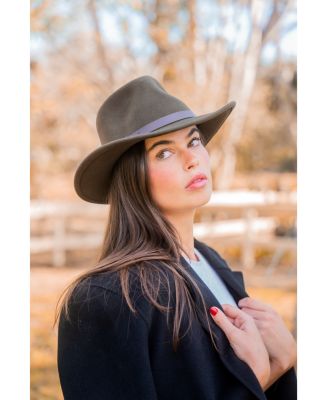 Sherpa Wool Felt Crushable Packable Fedora Hat