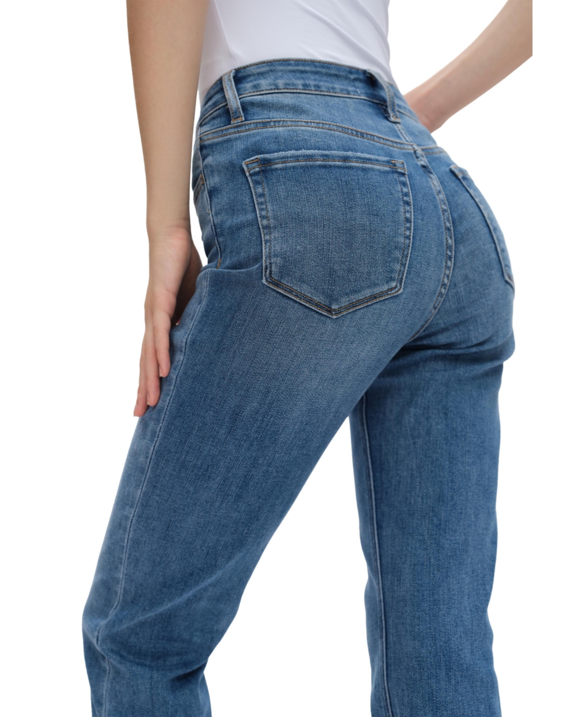 Bayeas Women's High Rise Straight Leg Jeans