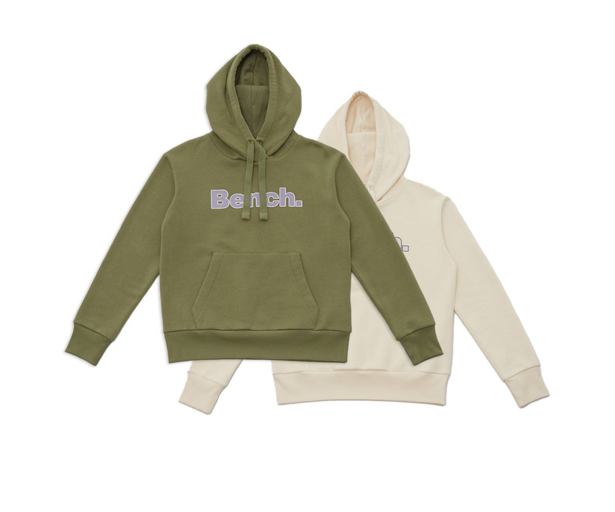 Bench Dna Women's Bench Indre Hoodie 2-Pack -chalk