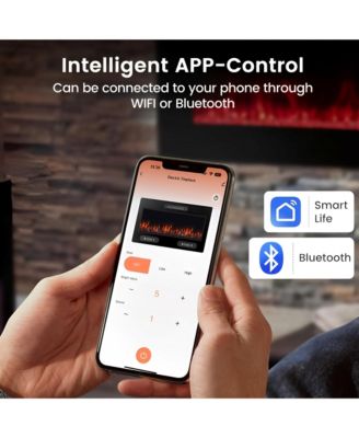 50 Inch Ultra-Thin Electric Fireplace with Decorative Crystals