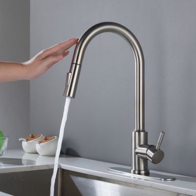 Pull-Down Sprayer and Easy Installation Touch-Activated Kitchen Faucet