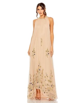 MAC DUGGAL シフォンガウン High neckline & Scarf-Tie MAC DUGGAL シフォンガウン High neckline & Scarf-Tie (Mac