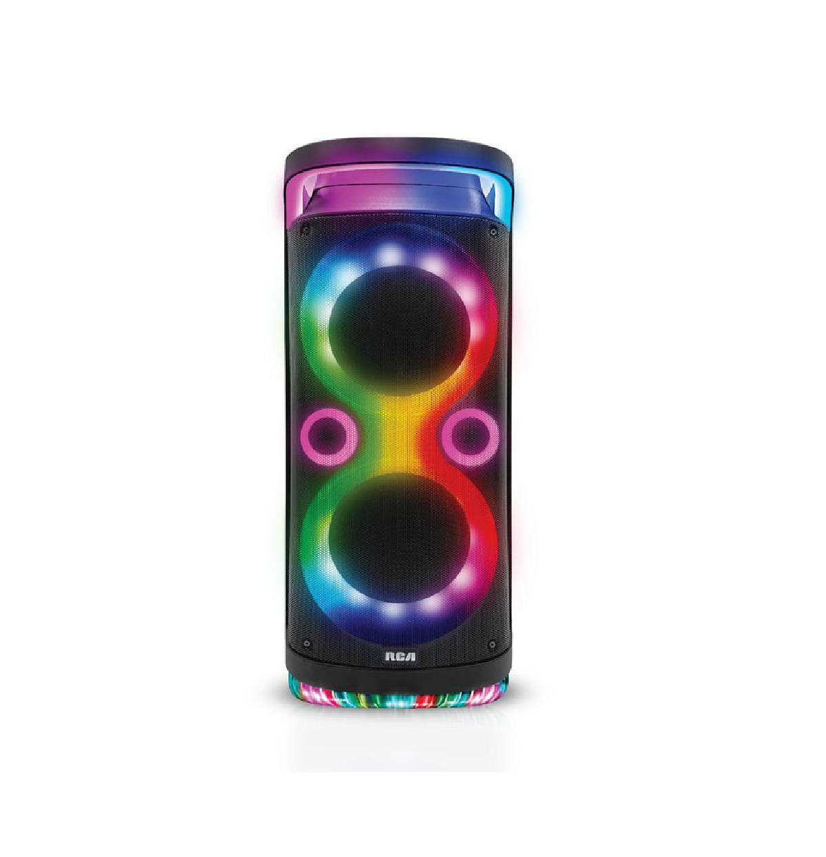 Rca Disco 2108 Flame Effect Bluetooth Speaker, Dual Woofer