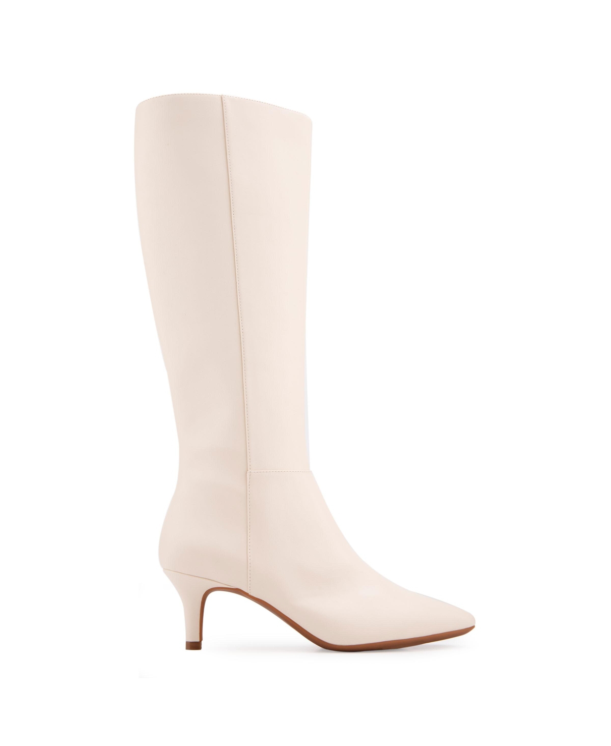Aerosoles Women's Epic Kitten Heel Tall Boots In Eggnog Smooth