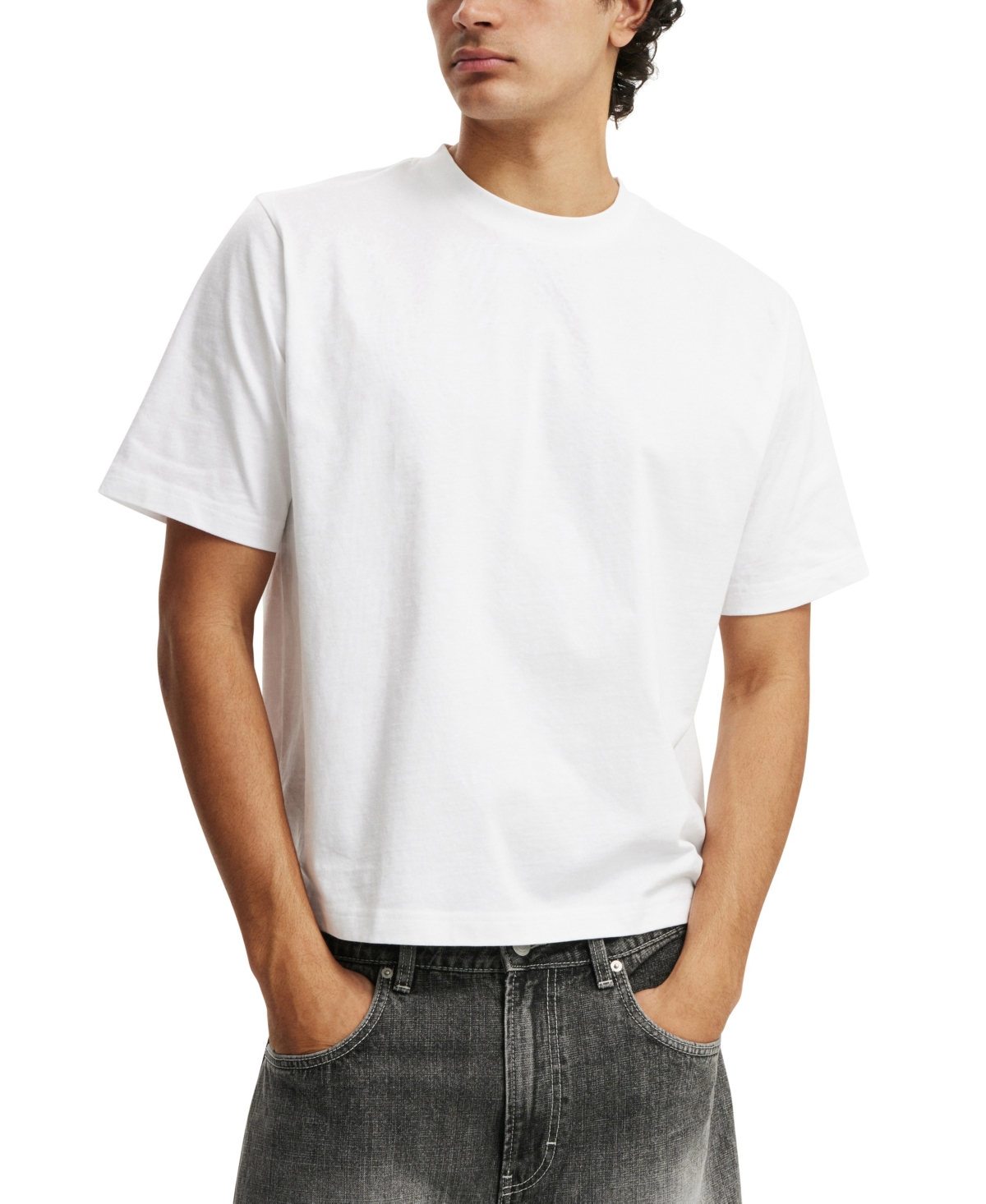 Cotton On Cropped Fit T-shirt In White