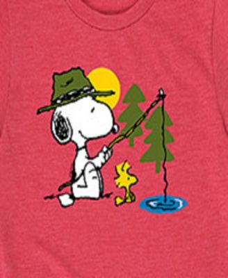 Big Boys Snoopy Fishing Graphic Tee
