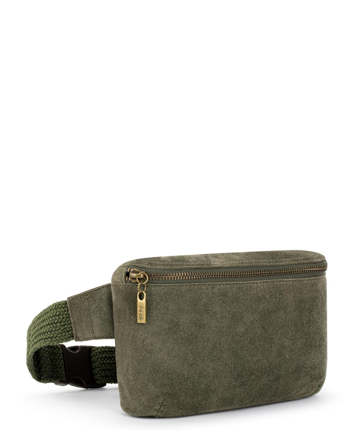 Shop The Sak Caraway Leather Small Belt Bag In Moss Suede