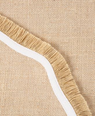 Textured Jute Scallop Border Placemat, Set of 4