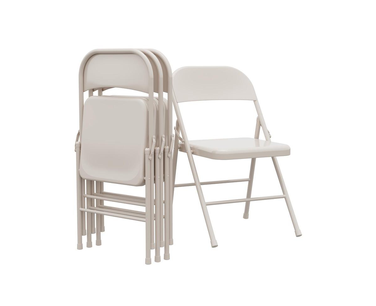 gaomon Dining Chairs Set of 4, Foldable Dining Chairs with Metal Frame Hold Up to 350 Pounds, Portable Orange Kitchen Chair Suitable for Dining Room