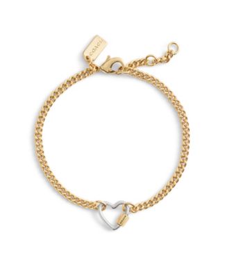 送料税込【AMY O】Heart Link Tennis Bracelet (2色) 国内発送♪ COACH Two-Tone Signature Carabiner Heart Link Bracelet - Macy's