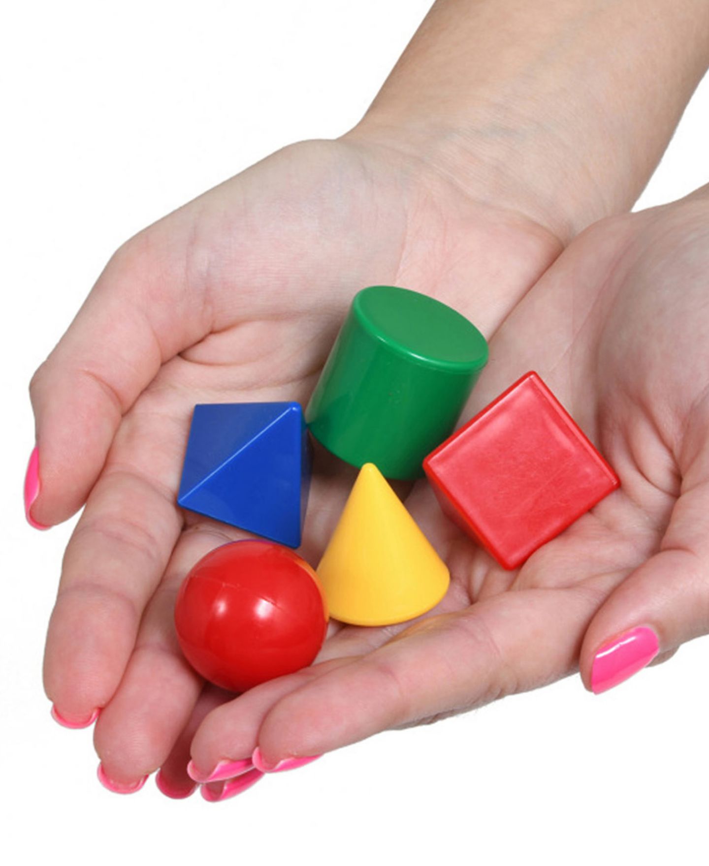Детские игрушки edxeducation Mini Geometric Solids 3-D Shapes, 40-Piece Set, Ages 8+ — фото 3