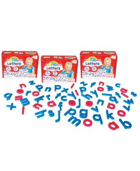 Детские игрушки Junior Learning Magnetic Rainbow Letters 3-Pack Letter Blocks, Ages 4+