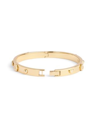 Faux Stone Signature Mixed Motif Bangle Bracelet