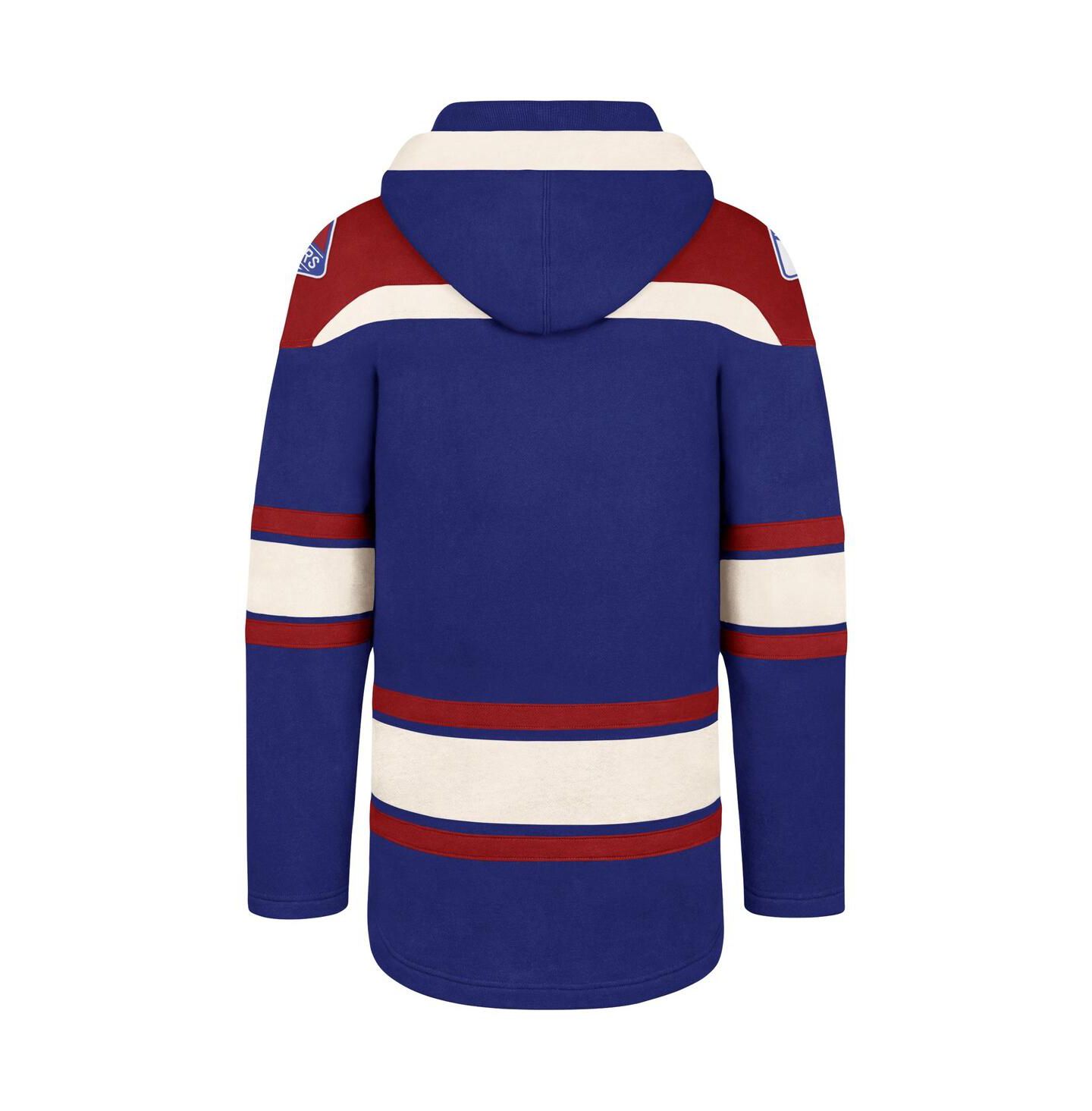Мужское худи '47 Brand Blue New York Rangers Superior Lacer Pullover — фото 4