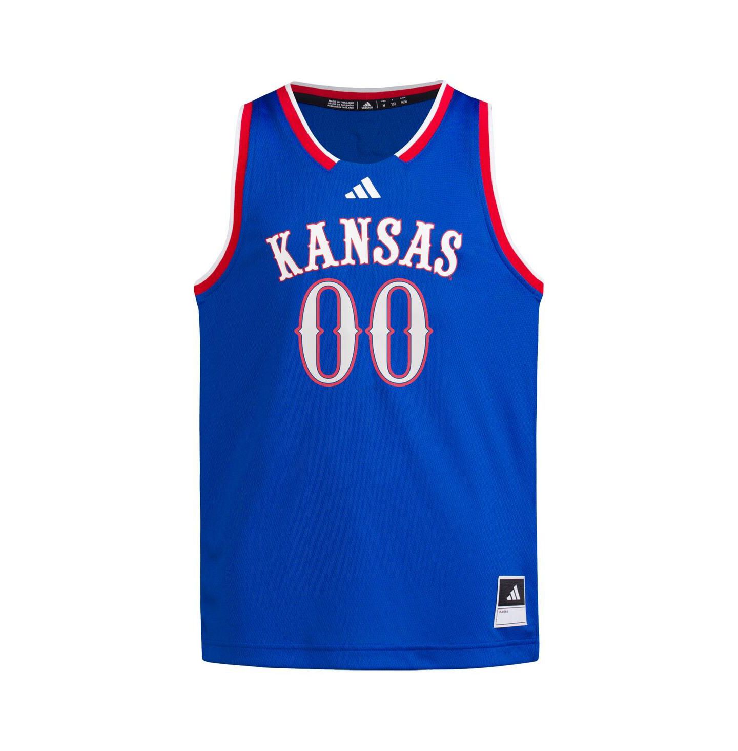Детская джерси adidas Kansas Jayhawks #00 Swingman, Royal — фото 3