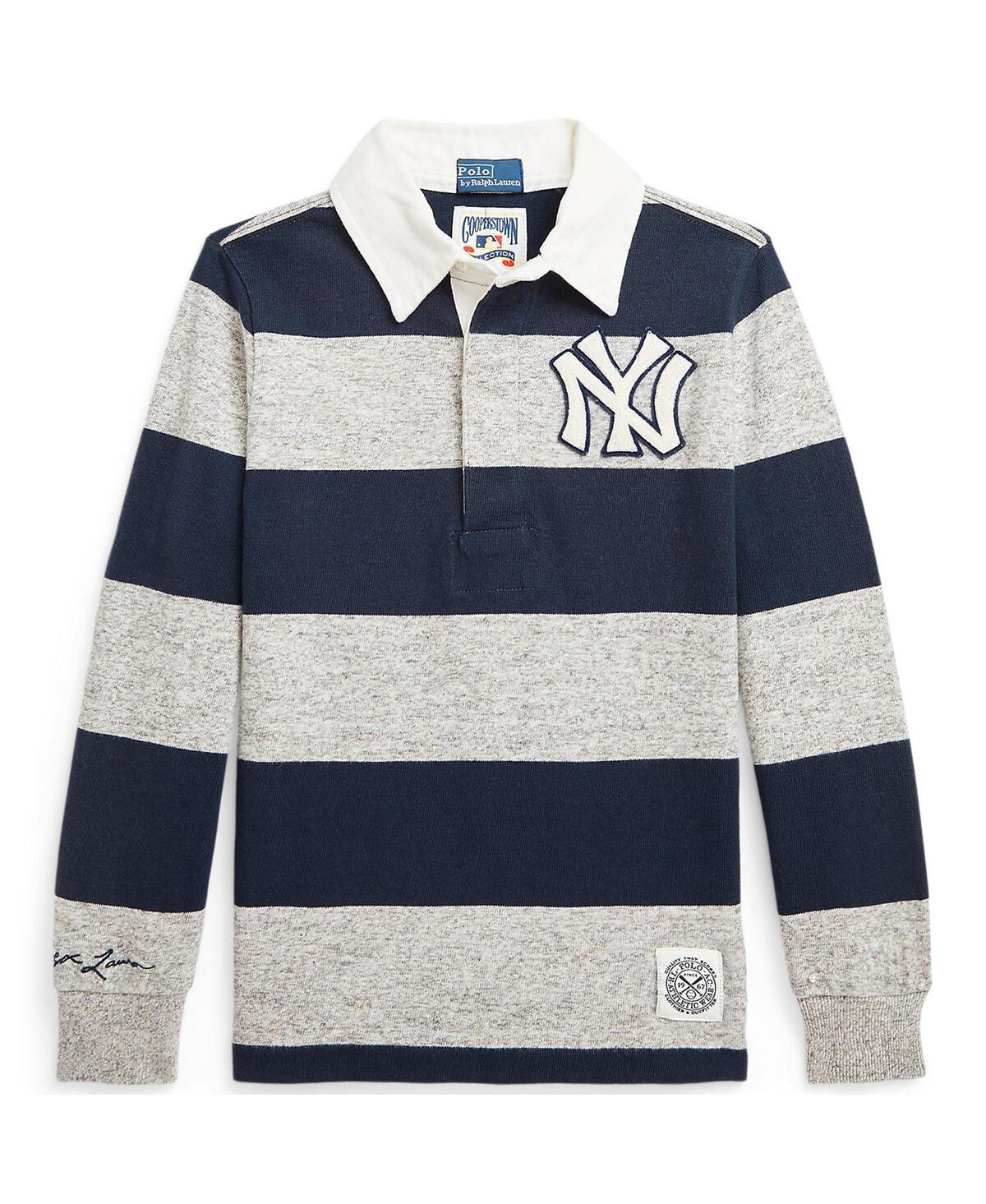 Polo Ralph Lauren Big Boys Yankees Rugby Shirt -Loft Heather