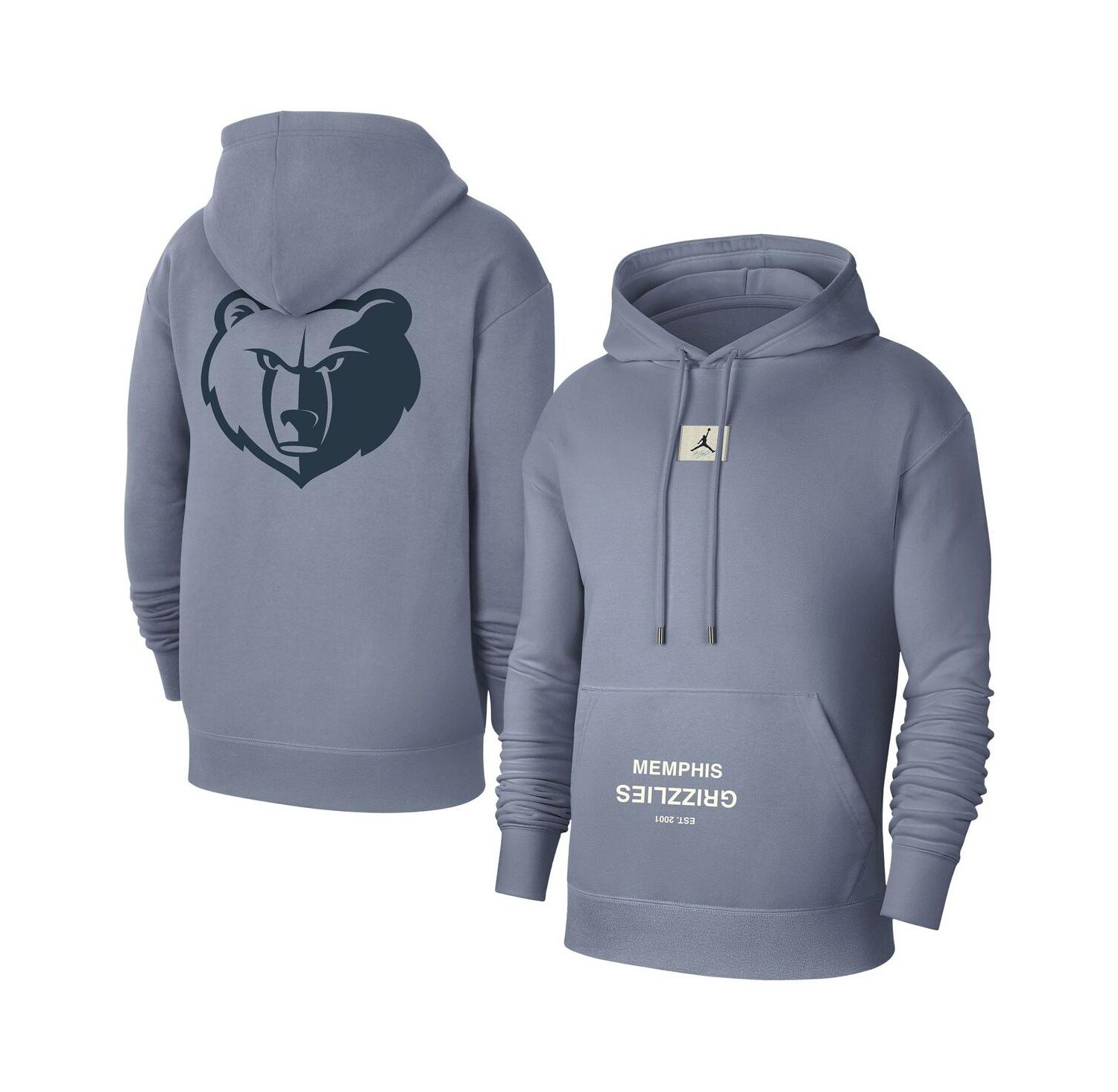 Men's Gray Memphis Grizzlies Courtside Statement Edition Pullover Hoodie