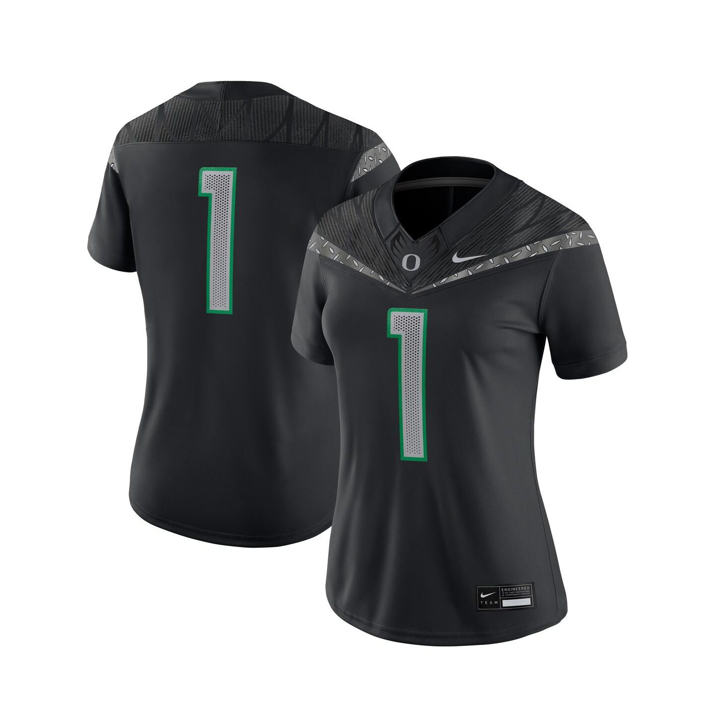 Женский топ Nike 1 Black Oregon Ducks Game Jersey — фото 1
