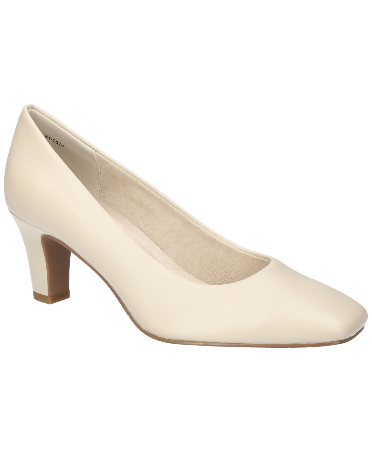 Shop Easy Street Women's Poet Square Toe Pumps In Bone