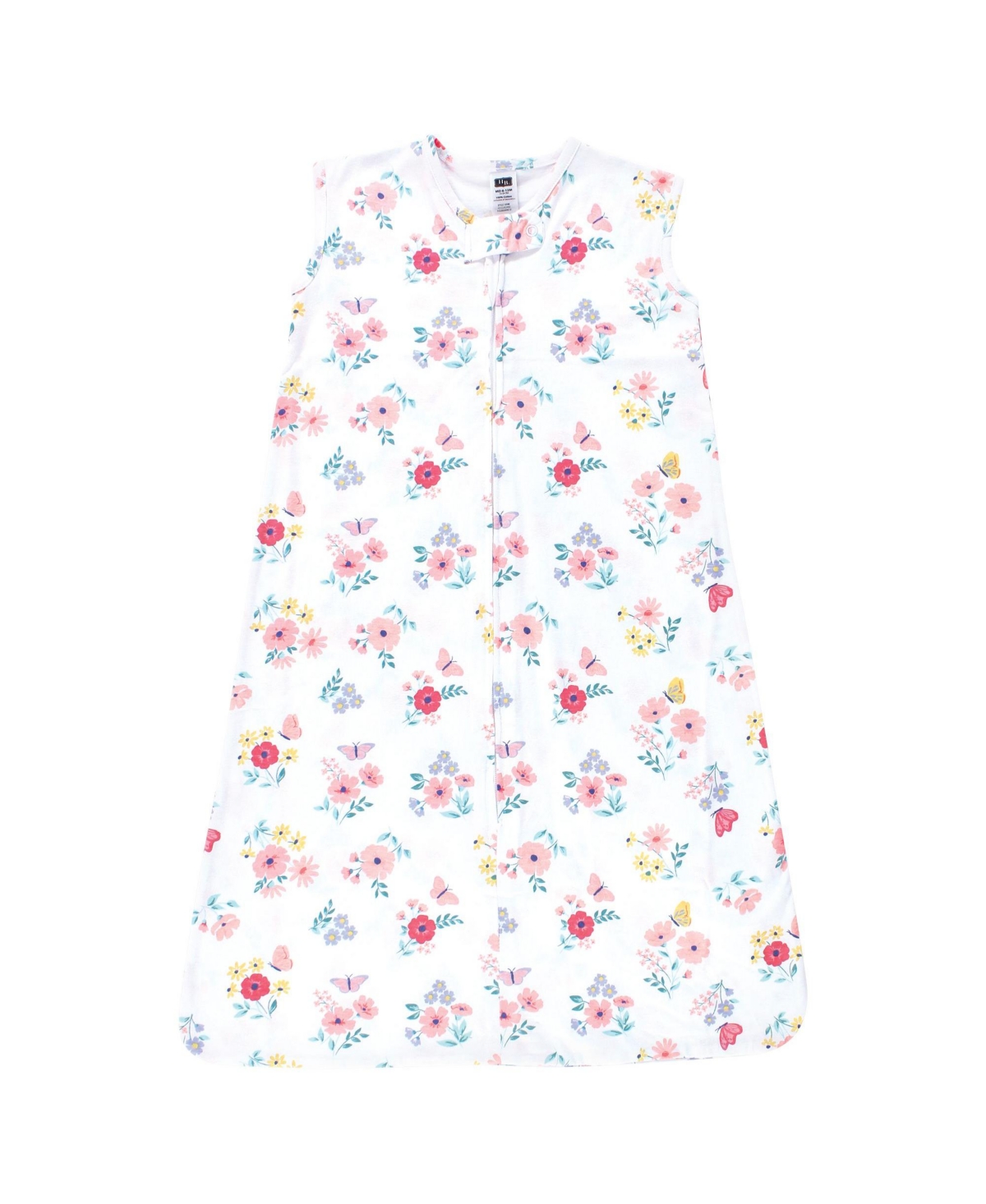 Hudson Baby Baby Girls Hudson Cotton Sleeveless Wearable Sleeping Bag, Sack, Blanket - Butterfly floral