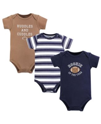 Hudson Baby Baby Boys Hudson Soft Cotton All-in-One Outfits Ai Set of 3 - Football rookie 20$