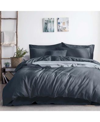 Pre-washed Linen 3-Pc. Duvet Cover Set, Full/Queen