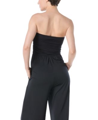 Women's Ruched Jumpsuit Swim Cover-Up
