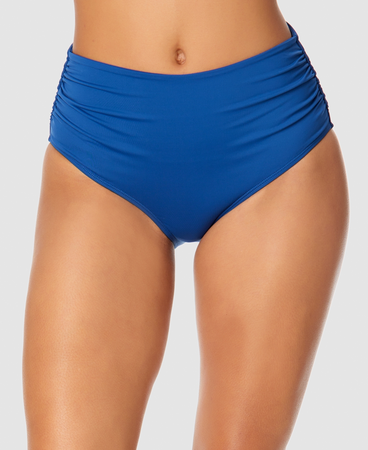 Shop Anne Cole High-waist Bikini Bottoms In Slate Blue