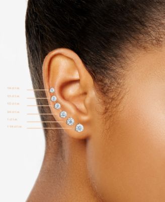 Certified Near Colorless Diamond Stud Earrings in 18k White or Yellow Gold (1/2 ct. t.w.)