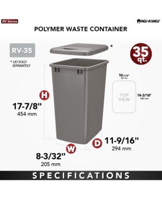 35 qt. Under Sink Pullout Trash Can Replacement, RV-35-52