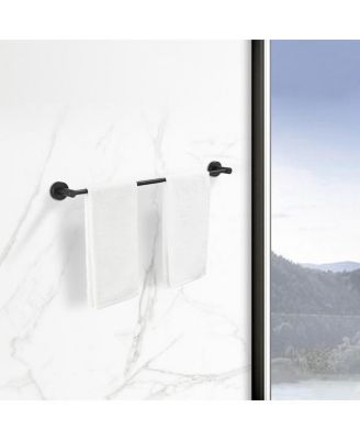 Bathroom Hardware Set Towel Bar, Toilet Paper Holder, and Hooks for Modern Bathroom Decor