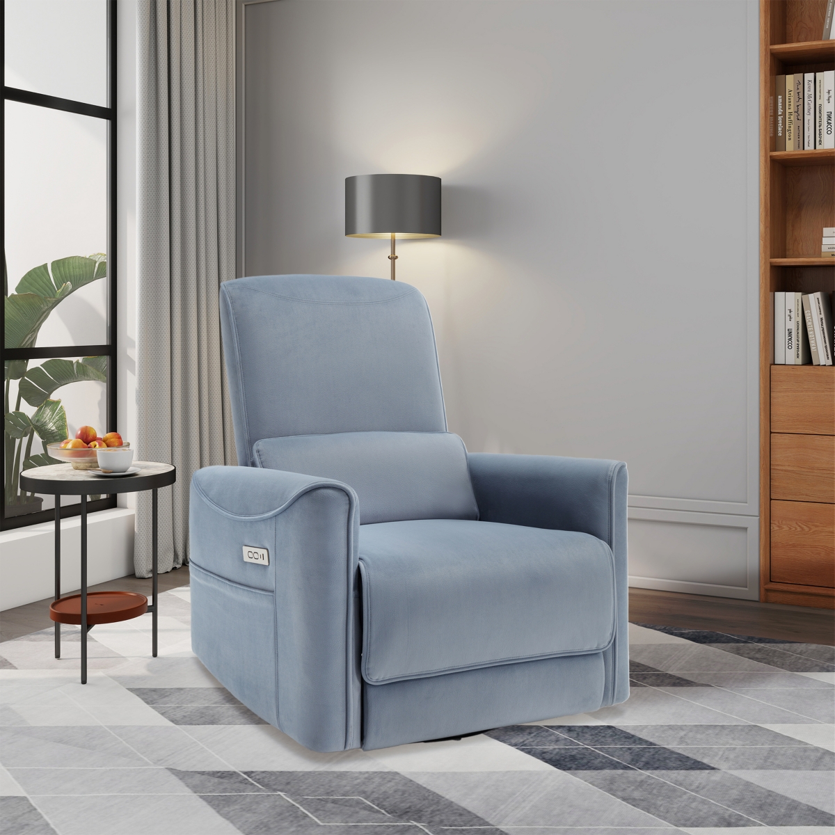 Boyel Living Swivel and Rocker Power Recliner Chair Heavy Duty Motion Mechanism with Usb and Type-c Ports