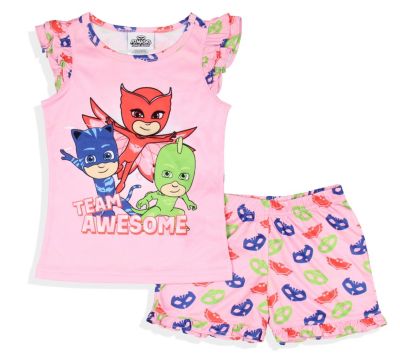 Little Girls Gekko Catboy Owlette Team Awesome Sleep Pajama Sleep Set Shorts