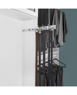 14" Pullout Belt Rack Closet Storage Organizer, Chrome, BRC-14CR