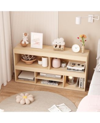 6 Cubes Kids Bookshelf Wooden Storage Cabinet Playhouse Shelves Cabinet