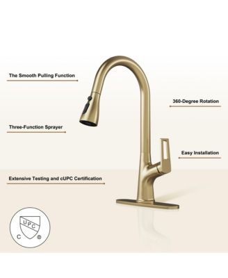 Single-Handle Pull-Down Sprayer Kitchen Faucet with Digital Display