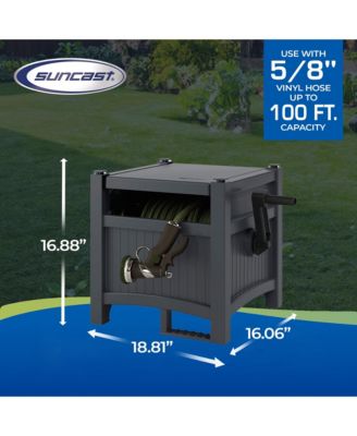 Hideaway 100 Ft Garden Hose Reel for 5/8 Inch Hoses, Cyberspace (2 Pack)