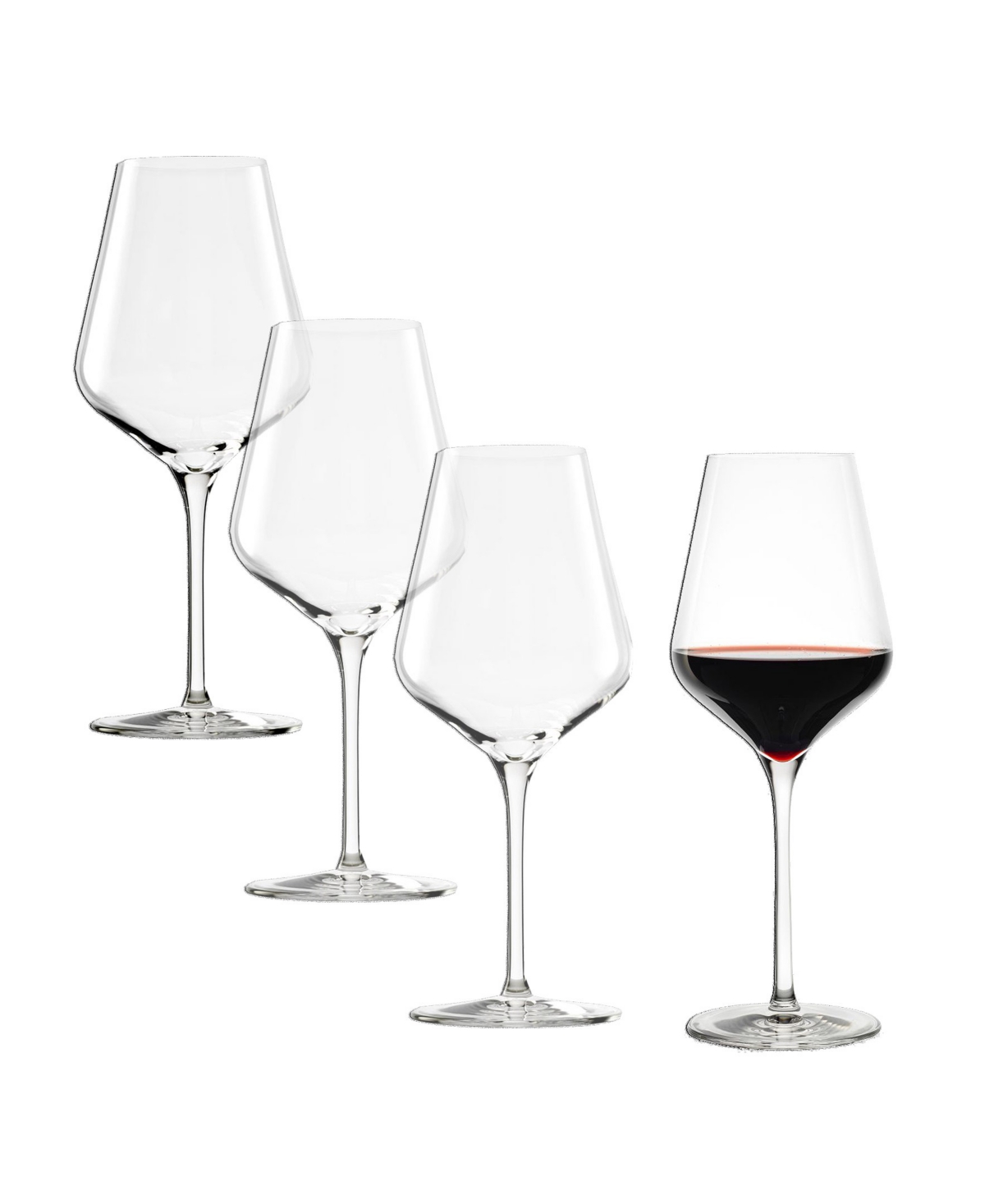 Stolzle Lausitz Quatrophil Bordeaux Glasses, Set Of 4 In Crystal