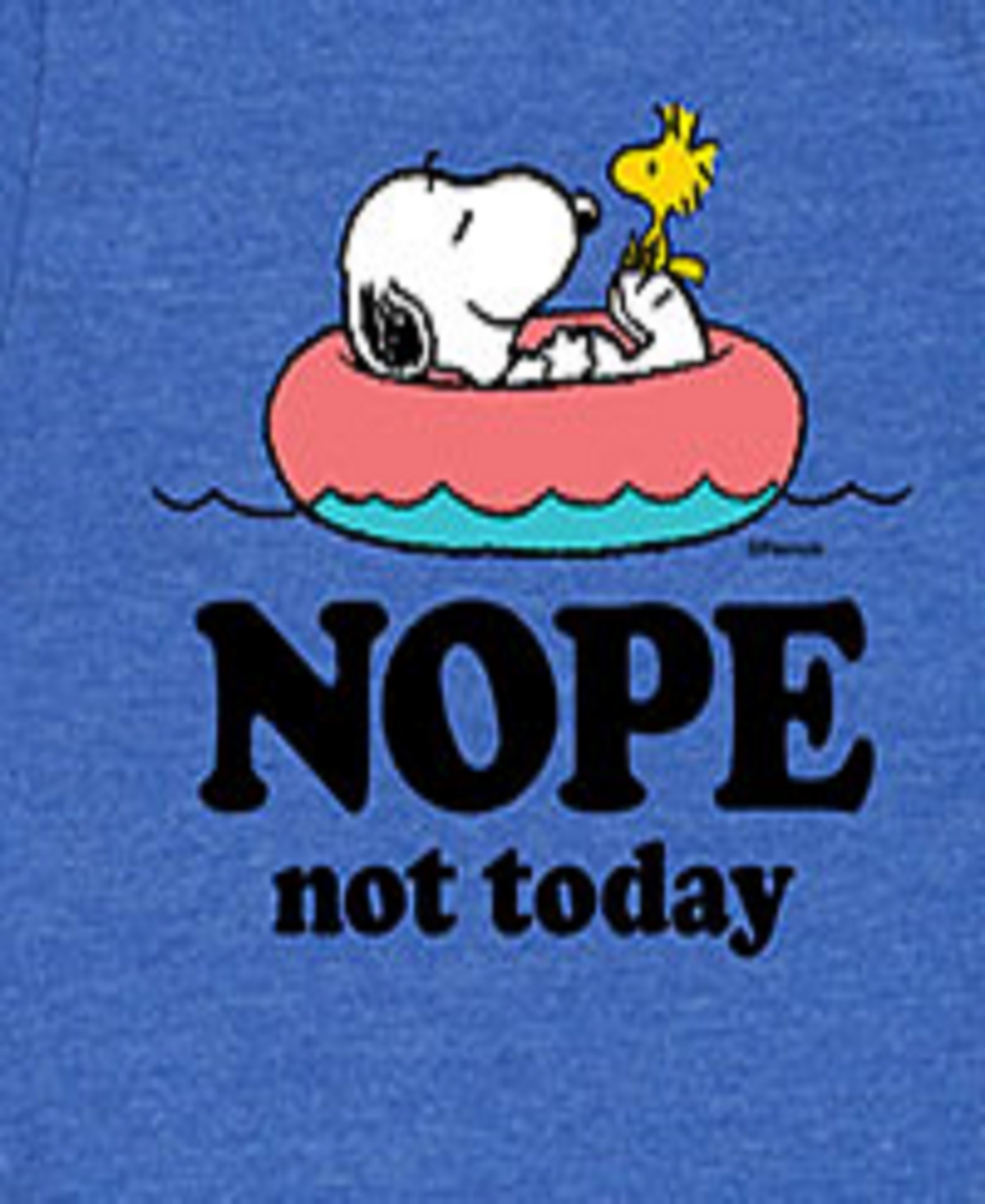 Hybrid Big Boys Peanuts Nope Not Today Graphic Tee In Blue