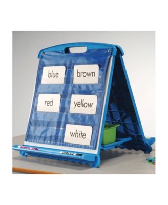 Tabletop Easel with Dry Erase Boards, Pocket Chart, and Storage Tubs