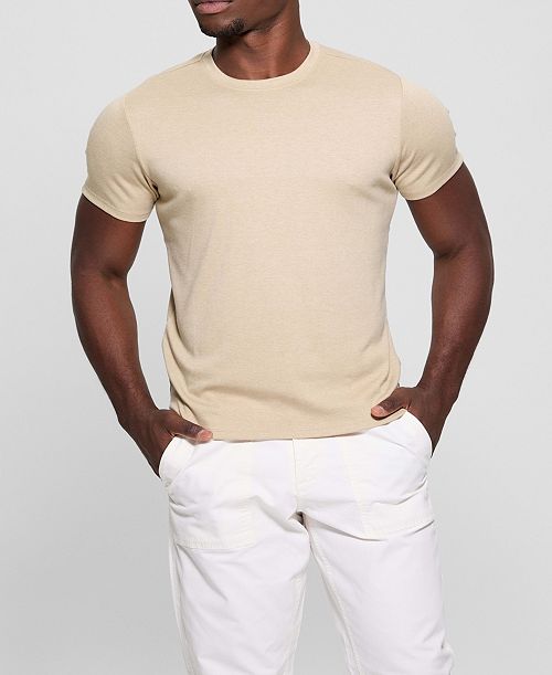 alfani GUESS Men's Short Sleeve Solid Granada Crew Shirt Men's Fashion & Accessories