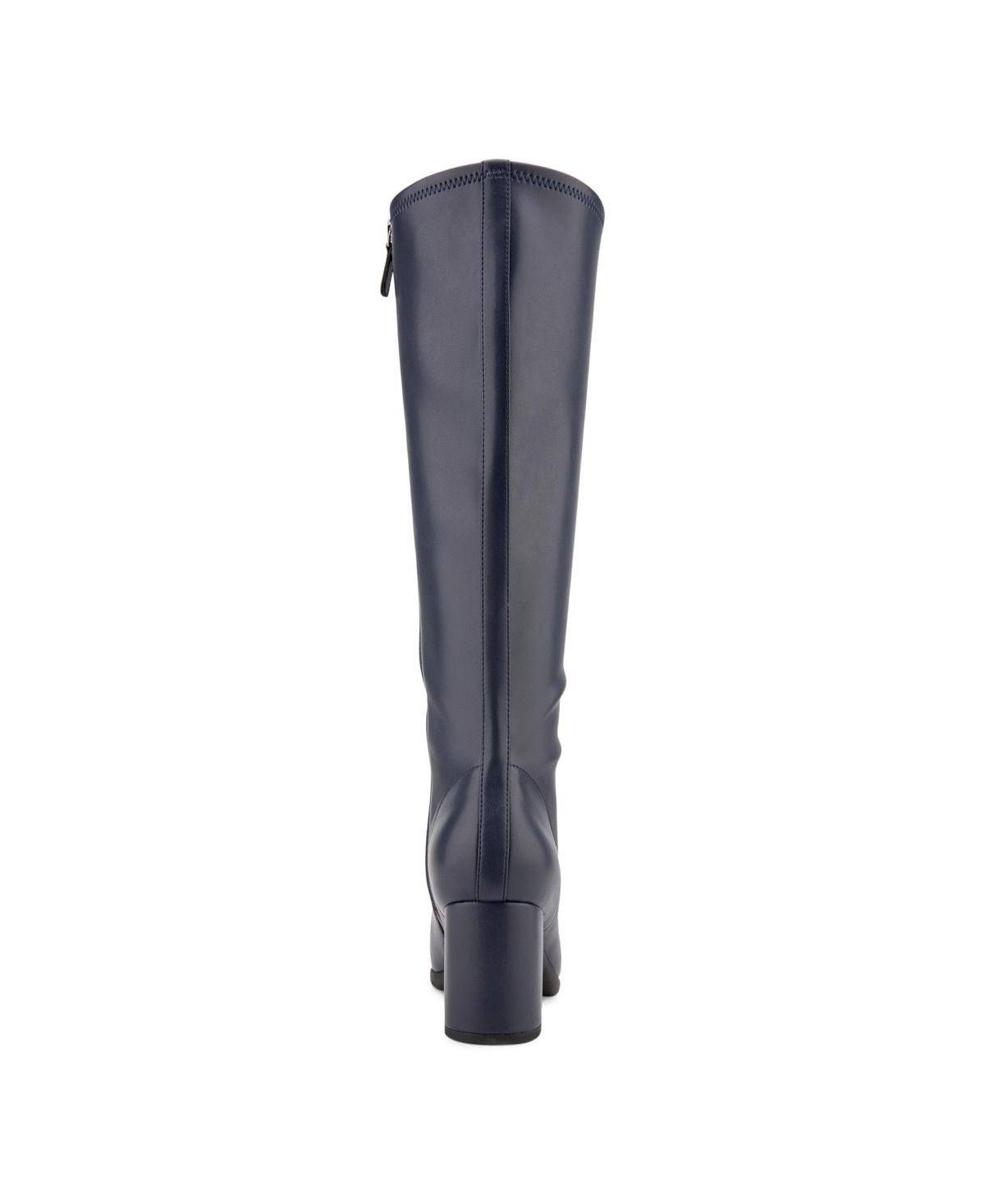 Aerosoles Women's Micah Tall Boots In Navy Stretch Smooth Faux Leather-polyure