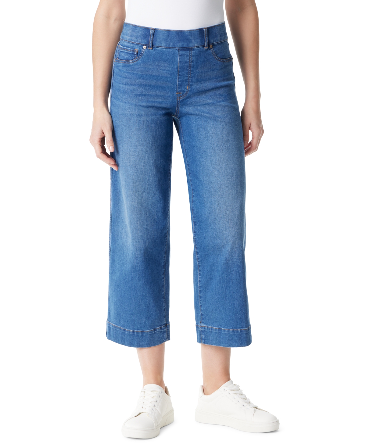 Women's Shape-Effect Wide-Leg Cropped Pull-On Pants - Naples W Whiskers