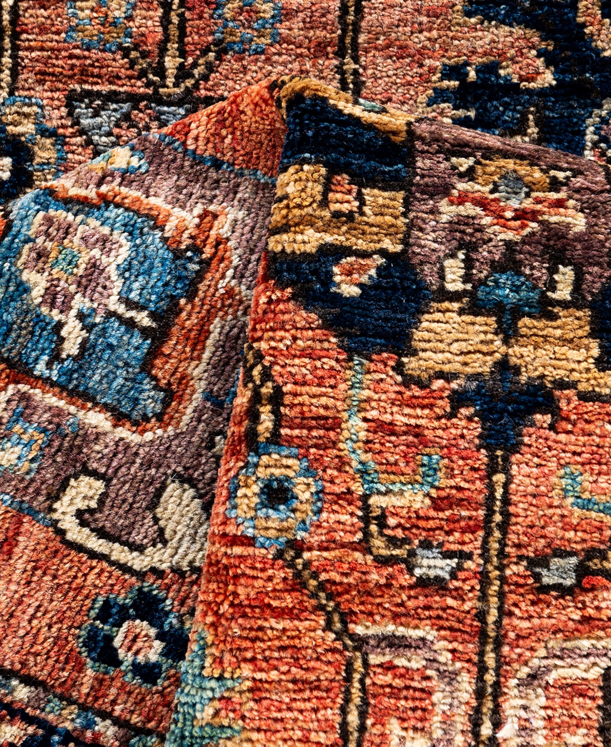 Adorn Hand Woven Rugs Serapi M1999 2'7"x8' Runner Area Rug In Orange