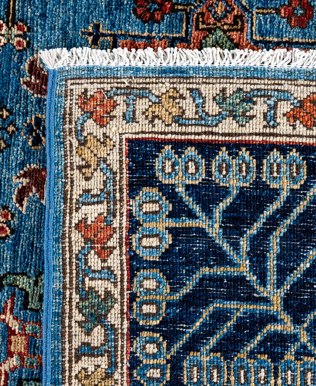 Adorn Hand Woven Rugs Serapi M1999 6'1"x9'4" Area Rug In Light Blue